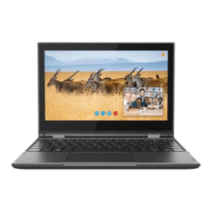 Lenovo ChromeBook E300 4GB RAM/32GB Storage 11.6″ Display 2in1x360 Touch With Update 2028 Camera, Battery, Charger With free Bag